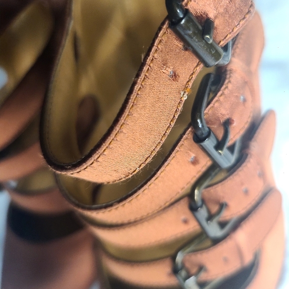 J. Crew Rust Heels with Pointed Toe and Strappy Design - Picture 5 of 13